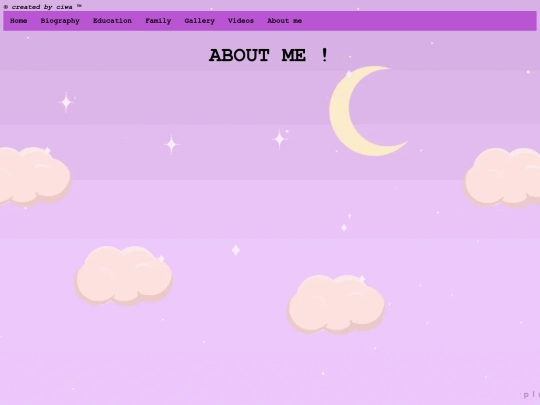 about me screenshot