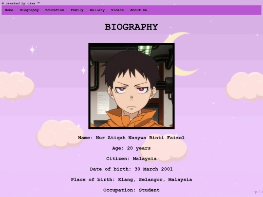 biography screenshot