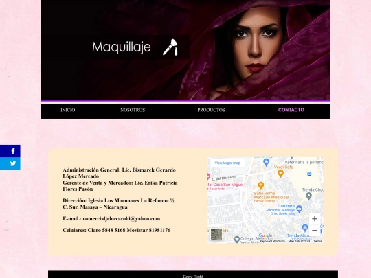 paginas/contactos screenshot