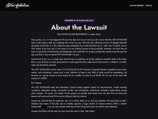 HOTSCHOLARS.lawsuitupdates screenshot