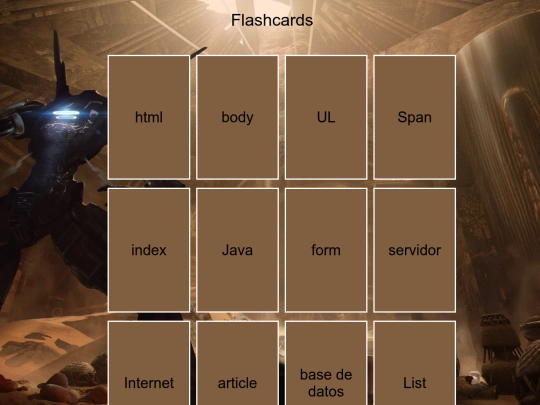 flashcards/flashcars screenshot