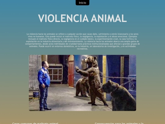 Sitio web_ Violencia/animales screenshot