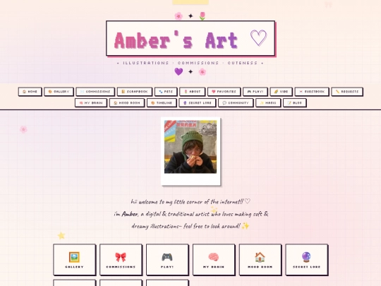 ambers-art-page screenshot