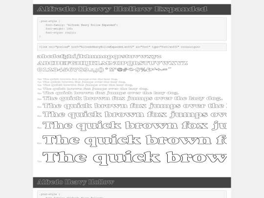 style/fonts/alfredo-heavy/demo screenshot