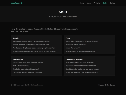 skills screenshot