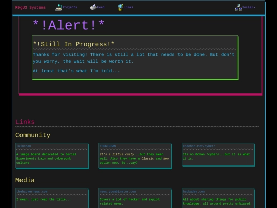 links screenshot