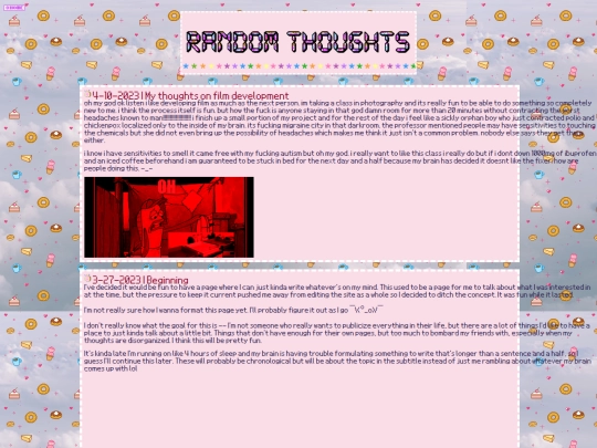 pages/thoughts screenshot