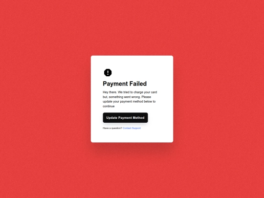 payment-failed screenshot