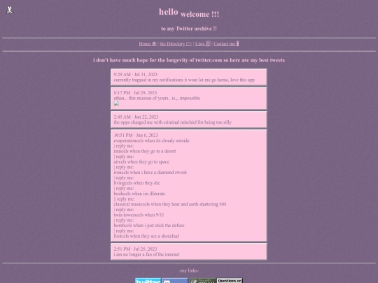 twitterarchive screenshot