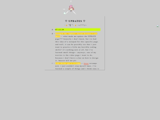 updates screenshot
