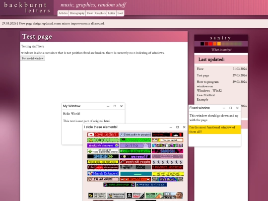 test screenshot