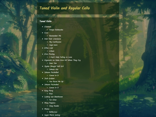 violincello screenshot
