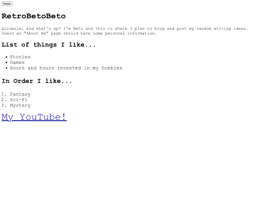 About me screenshot