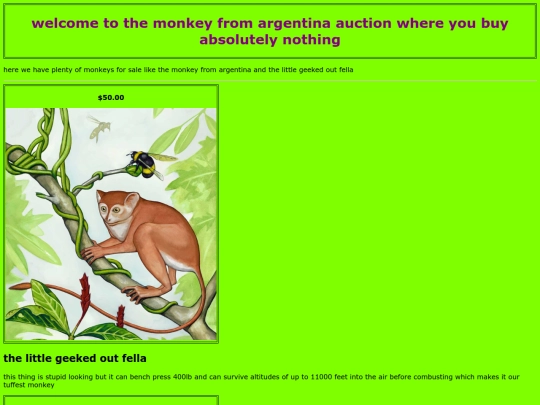 Monkeyauction screenshot