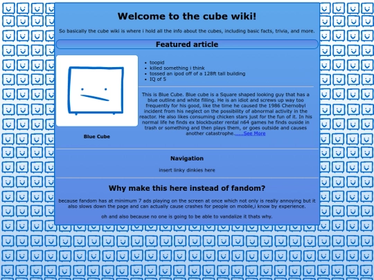 cubewiki/home screenshot