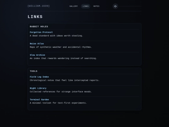 links screenshot
