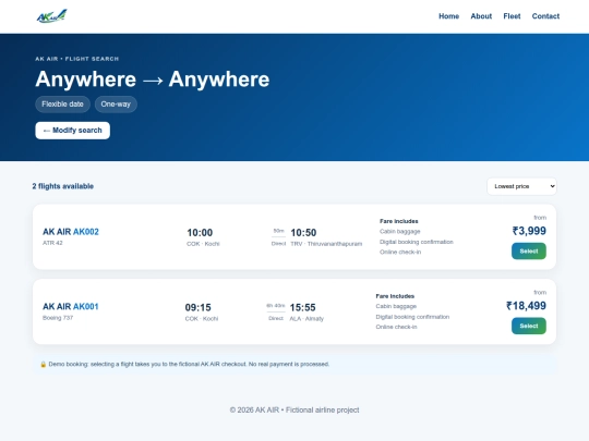 airline_search screenshot
