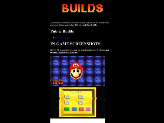 builds screenshot