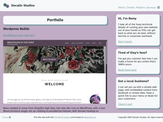 projects screenshot