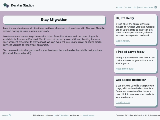 services/ecommerce screenshot