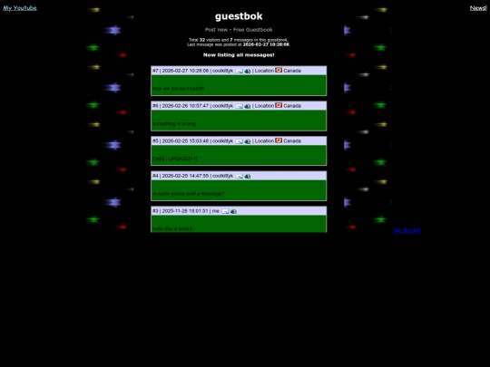 guestbook screenshot