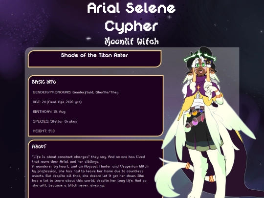 characterprofiles/Versechara/Arial screenshot