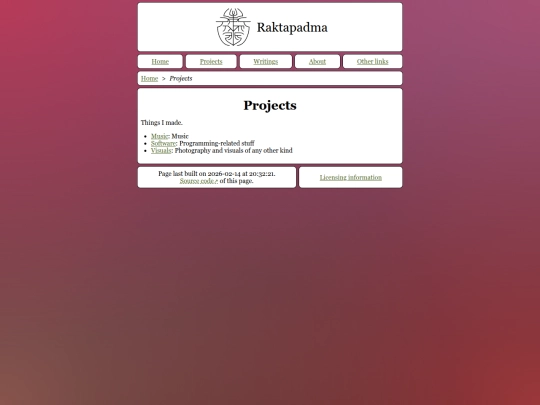 Projects screenshot