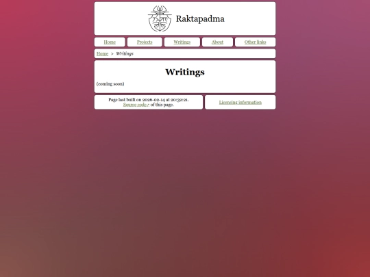 Writings screenshot