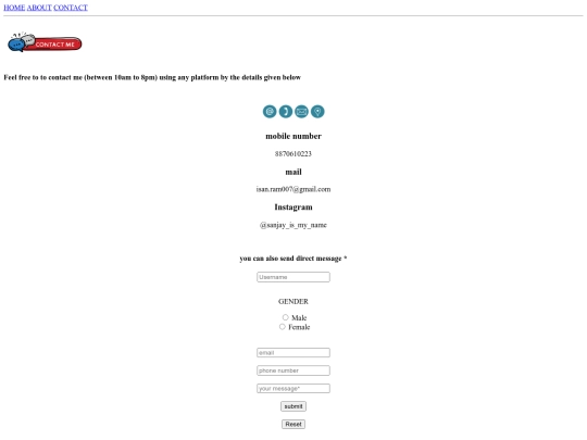 mypagesample/contact screenshot