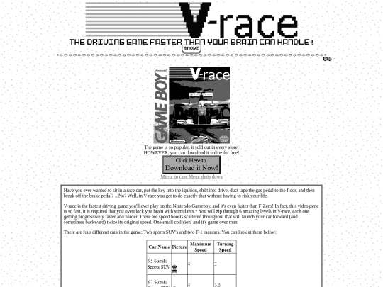 docs/vrace screenshot