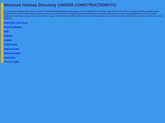 sherlockholmesdirectory screenshot