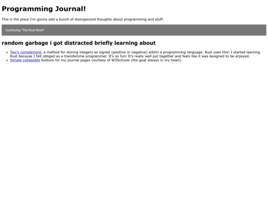 journals/programming screenshot