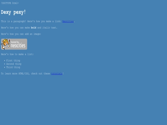 index screenshot