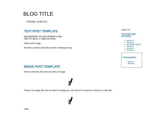 blogtemplate screenshot