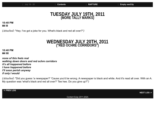 rapture/julytally screenshot