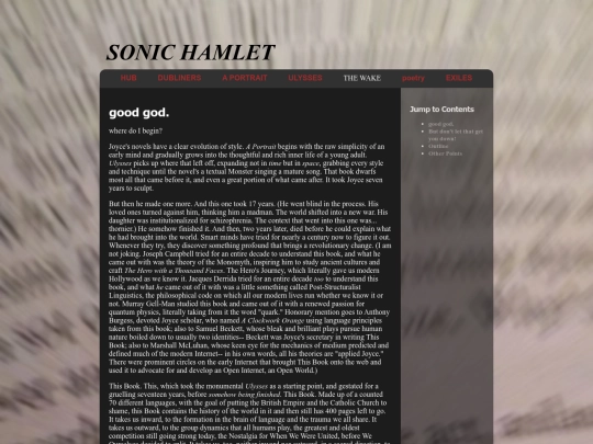 sonichamlet/wake screenshot