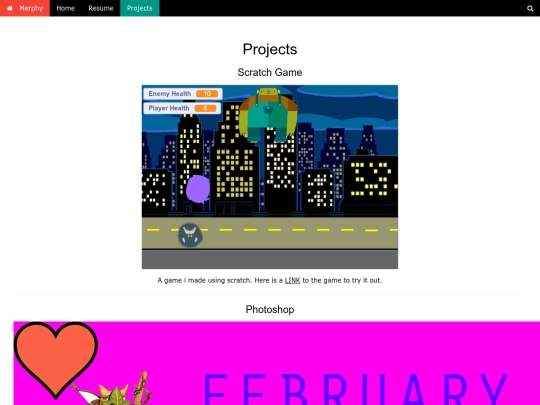 Portfolio/projects screenshot