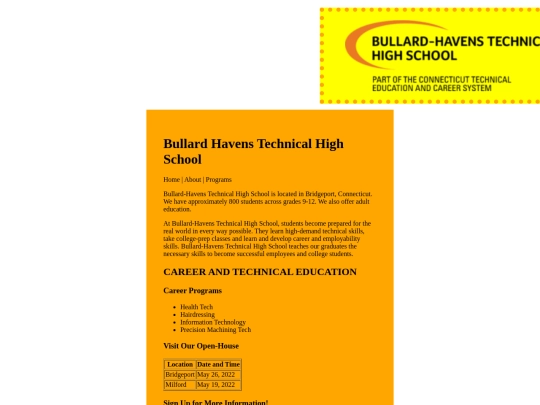 WEB-Design/2-CSS/External_Styles_Bullard_Open_House screenshot