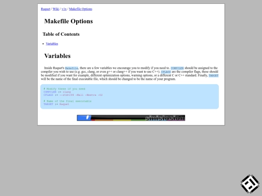 v1x/Makefile-Options screenshot