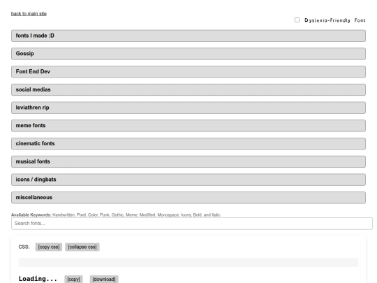 fonts screenshot