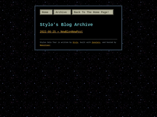Blog/archive screenshot