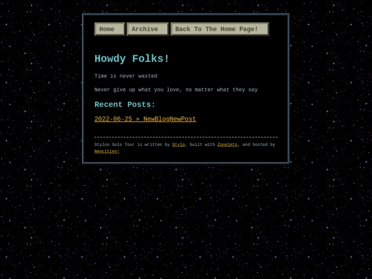 Blog screenshot