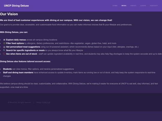 Webpages/About screenshot