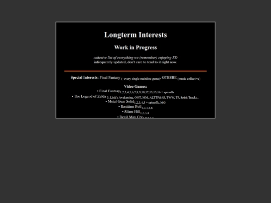 interests screenshot