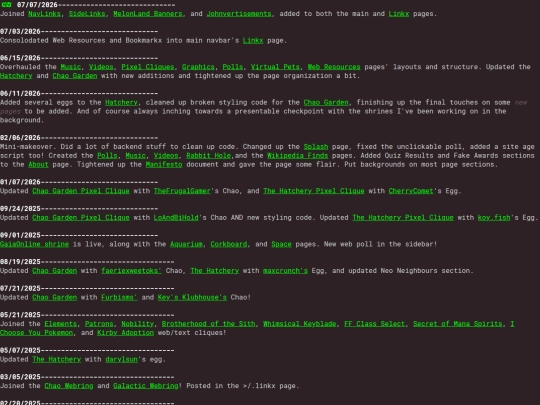 updates screenshot