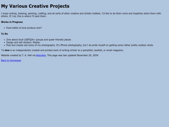 projects screenshot