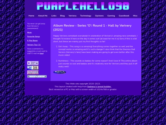 music/album/hall/new screenshot