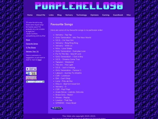 music/favourite-songs/new screenshot