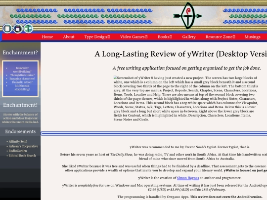 Resource Zone/yWriter_Review screenshot