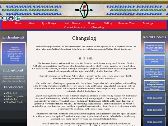 changelog screenshot